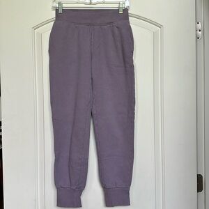Aritzia TNA Cozy Fleece Purple Jogger Sweatpants